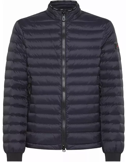 Peuterey Blue Quilted Down Jacket With Zip And Collar