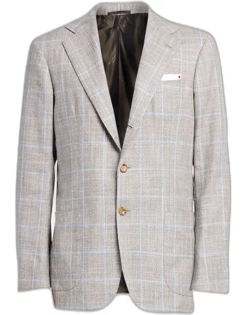 Men's Cashmere-Blend Windowpane Suit