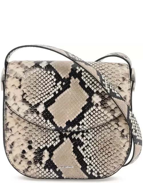 JIL SANDER python leather coin shoulder bag with textured finish