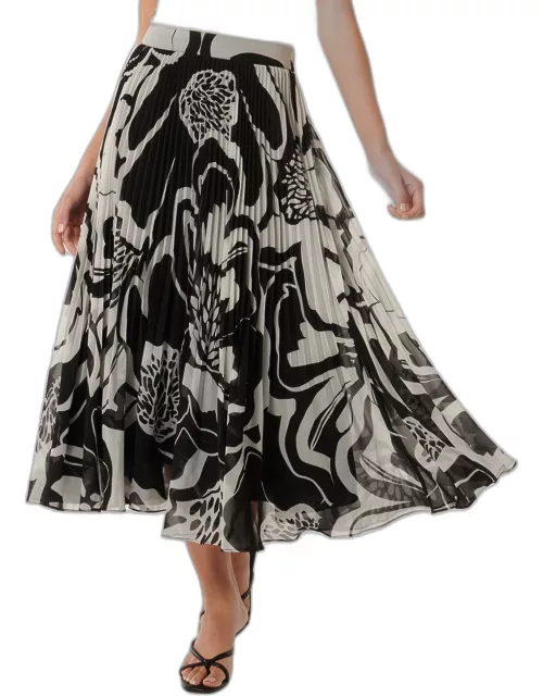 Forever New Women's Aurora Pleated Skirt in Dunstan Abstract