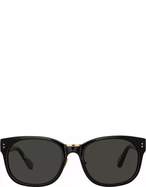 Cedric A Rectangular Sunglasses in Black and Grey (Asian Fit)
