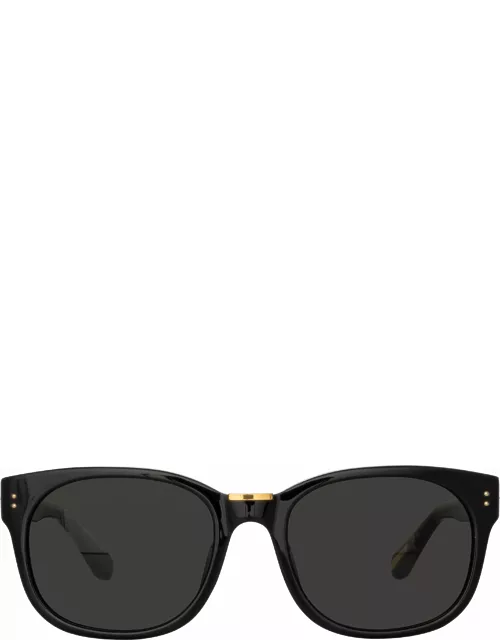 Cedric Rectangular Sunglasses in Black and Grey