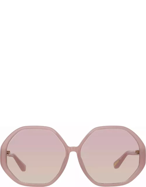 Paloma Hexagon Sunglasses in Lilac