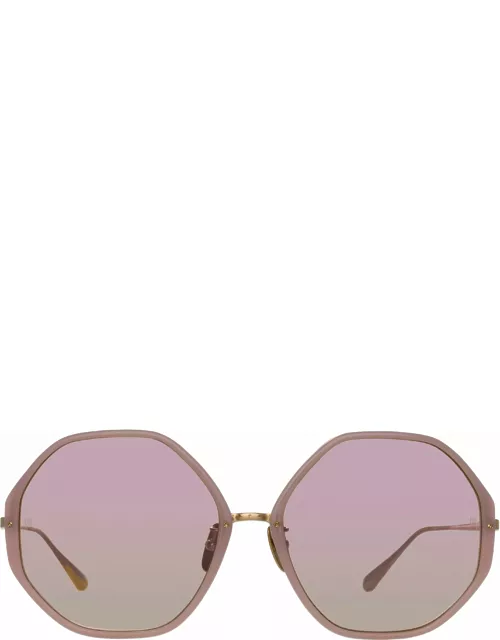 Alona Hexagon Sunglasses in Lilac
