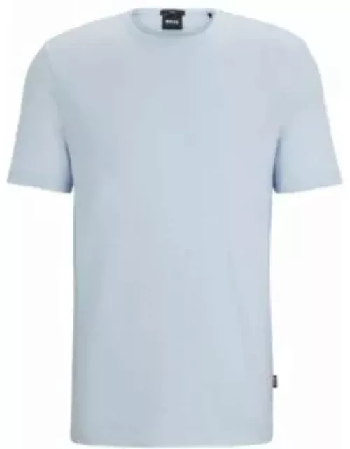 Regular-fit T-shirt in linen- Light Blue Men's T-Shirt