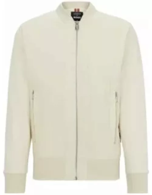 Porsche x BOSS bomber jacket with embroidered logo- White Men's Tracksuit