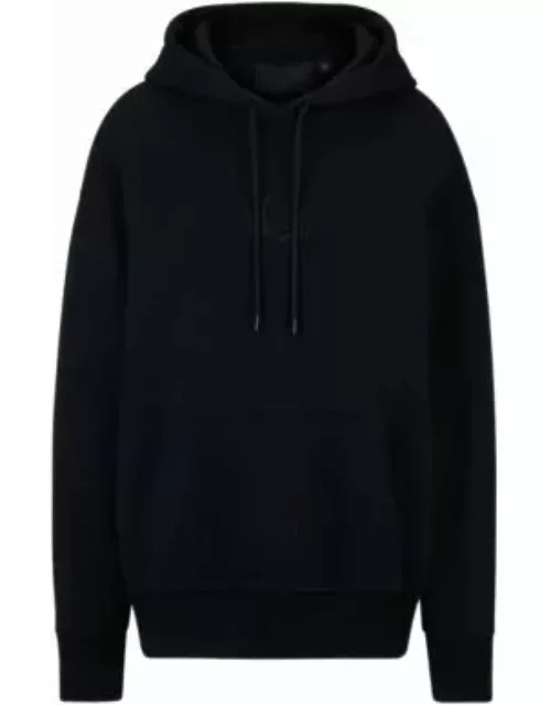 NAOMI x BOSS cotton-terry sweatshirt with ribbed trims- Black Women's Sweatshirt