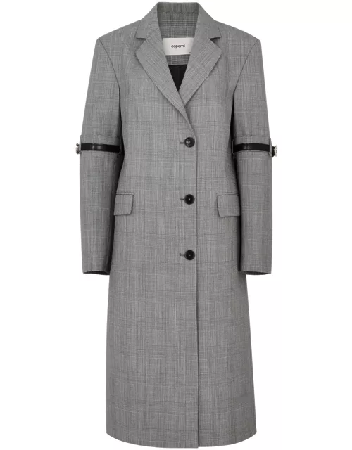Coperni Checked Wool Coat - Black And White - L (UK14 / L)