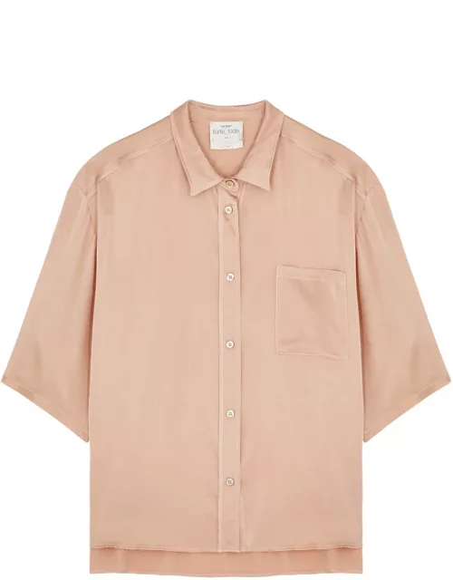 Forte_forte Stretch-silk Satin Shirt - Light Pink - 0 (UK 6 / XS)