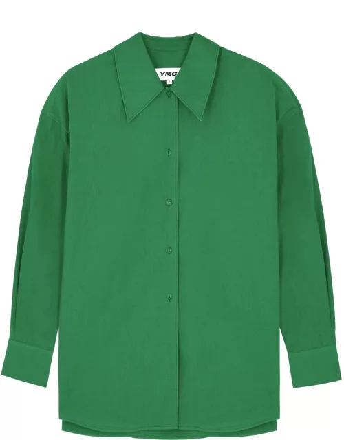Ymc Lena Cotton-poplin Shirt - Green - L (UK14 / L)