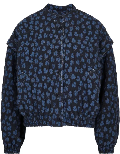 Ymc Jordan Floral-print Quilted Jacket - Blue - L (UK14 / L)