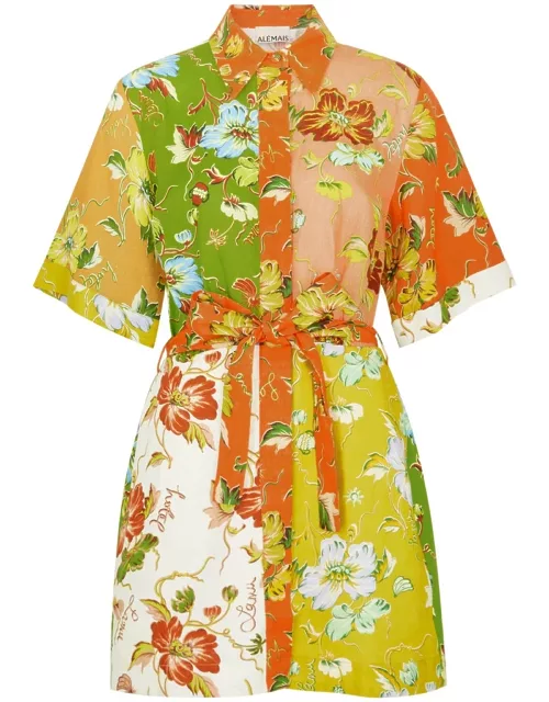 Alemais Hotel Lamy Floral-print Linen Mini Dress - Multicoloured - 6 (UK6 / XS)