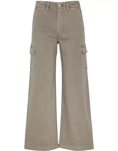Paige Carly Wide-leg Cargo Jeans - Taupe - 24 (W24 / UK6 / XS)