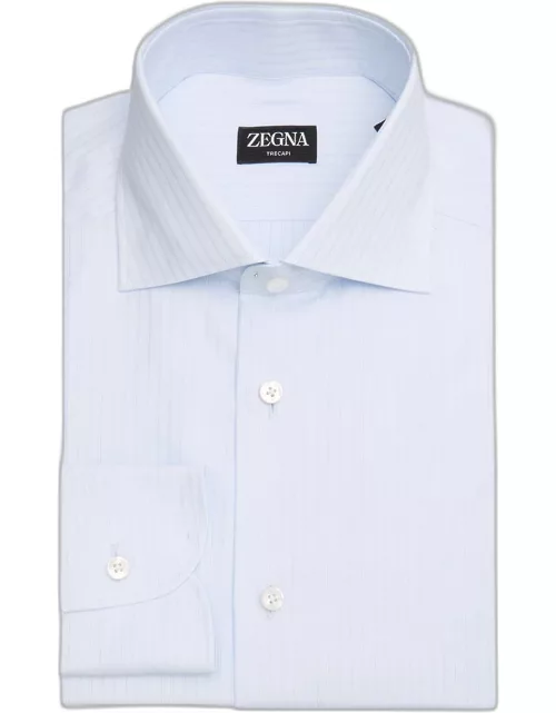 Men's Trecapi Cotton Tonal Stripe Dress Shirt
