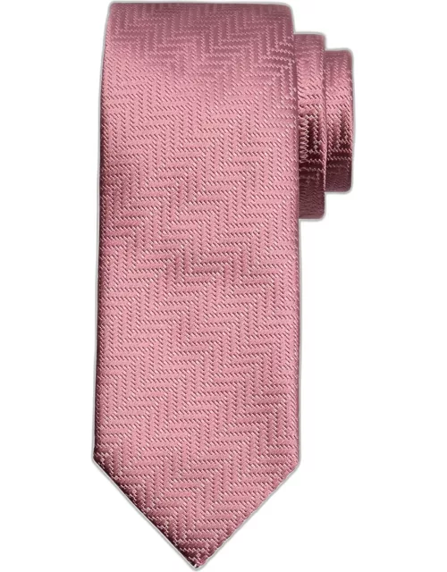 Men's Mulberry Silk Chevron Tie