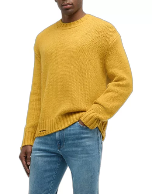 Men's Destroyed Cashmere Sweater