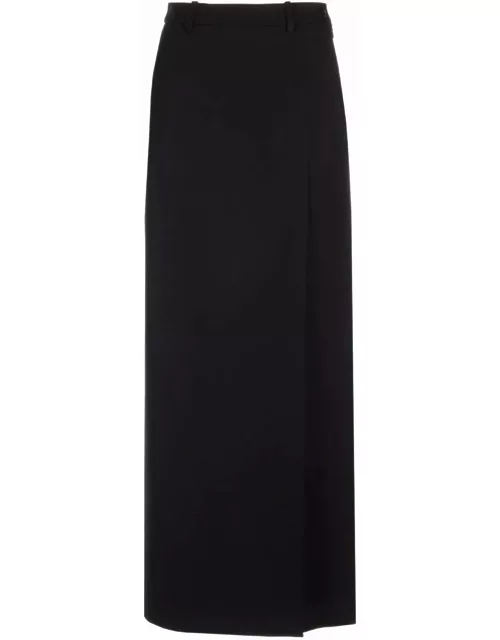 Balenciaga Long Wool Skirt