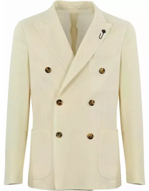 Lardini Double-breasted Cotton Jacket