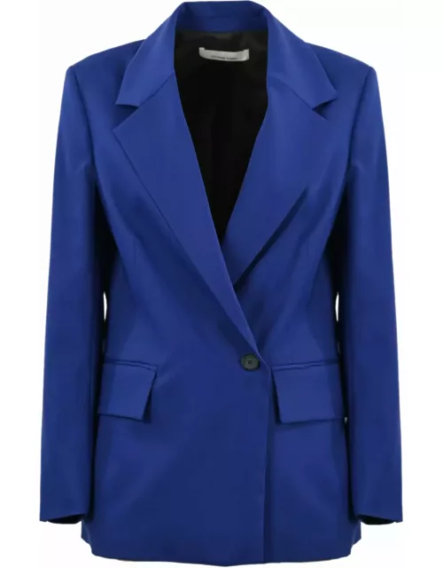 Liviana Conti Double-breasted Blazer In Cool Woo