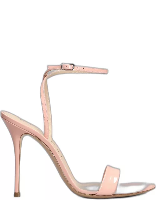 Casadei Scarlet Sandals In Rose-pink Patent Leather