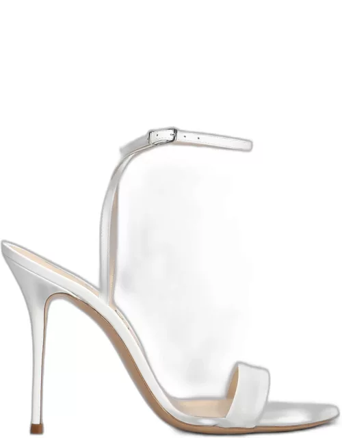 Casadei Scarlet Sandals In White Patent Leather