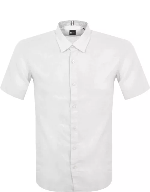 BOSS Roan Ken Short Sleeve Shirt White