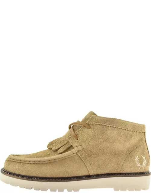 Fred Perry Kenny Mid Suede Shoe Warm Stone