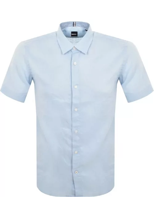 BOSS Roan Ken Short Sleeve Shirt Blue