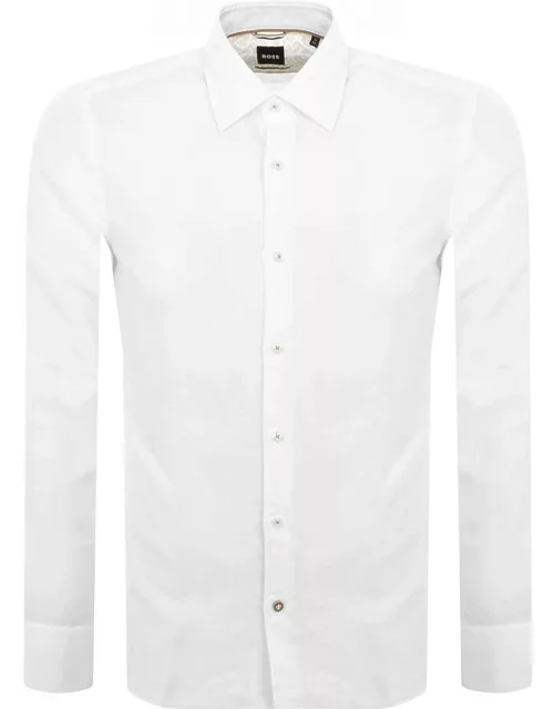 BOSS C Hal Kent Long Sleeve Shirt White