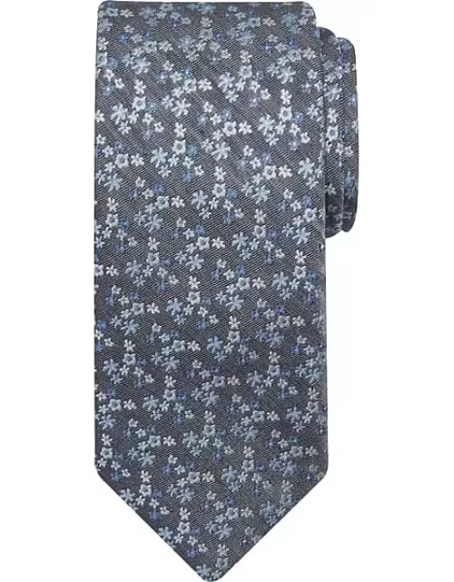 Pronto Uomo Men's Narrow Floral Tie Navy