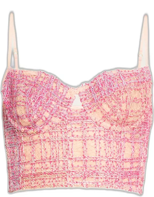 Gabrielle Embroidered Lace Longline Bra