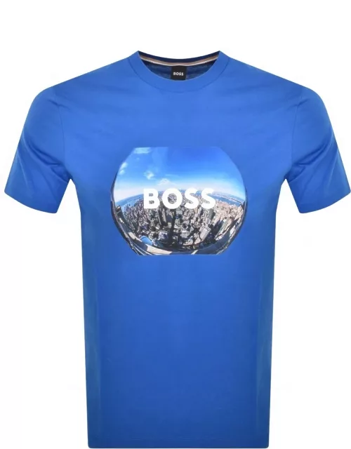 BOSS Tiburt 511 T Shirt Blue