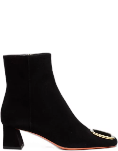 Flat Ankle Boots SANTONI Woman color Black