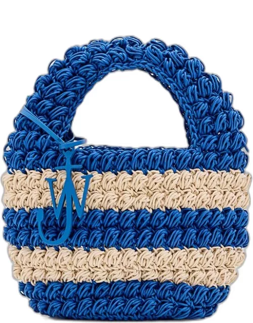 JW Anderson Popcorn Woven Basket Bag Blue TU