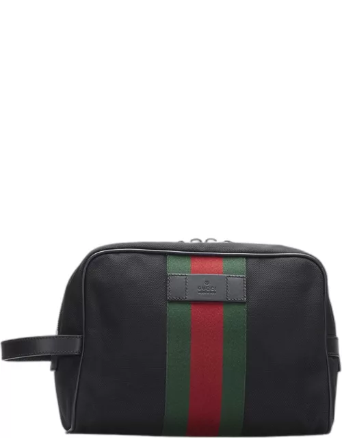 Gucci Black Canvas Techno Clutch Bag