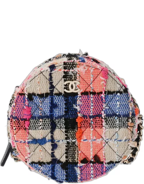 Chanel Tweed Round Crossbody Bag