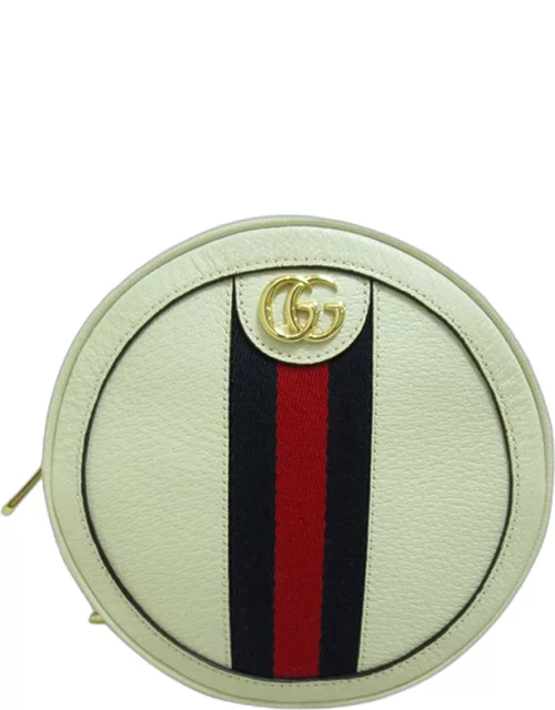 Gucci White Leather Mini Ophidia Backpack