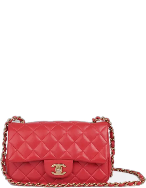 Chanel classic coral lambskin GHW mini rectangular Bag