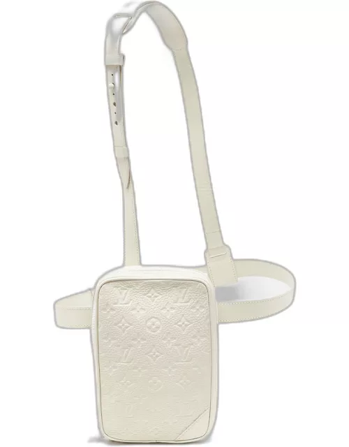 Louis Vuitton White Monogram Empreinte Utility Side Bag