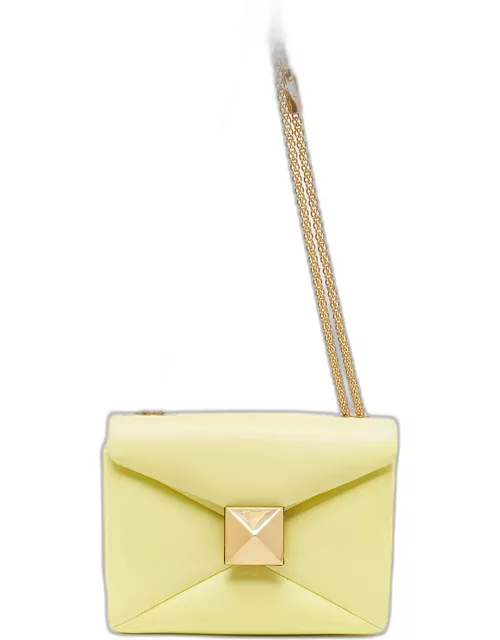 Valentino Yellow Leather One Stud Chain Bag