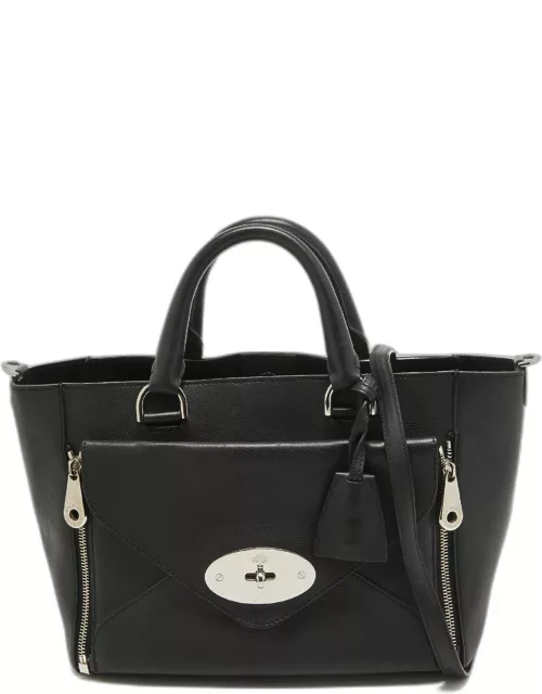 Mulberry Black Leather Small Willow Tote