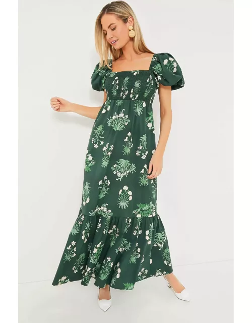 Viridian Stamped Bouquets Gabrielle Dres