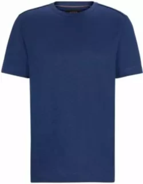 Regular-fit T-shirt in linen and silk- Light Blue Men's T-Shirt