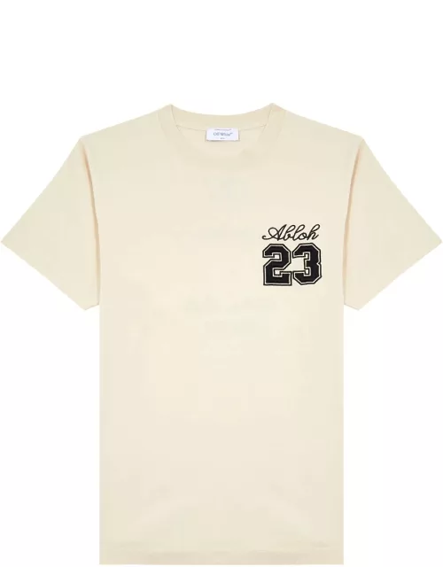 Off-white 23 Logo-embroidered Cotton T-shirt - Crea