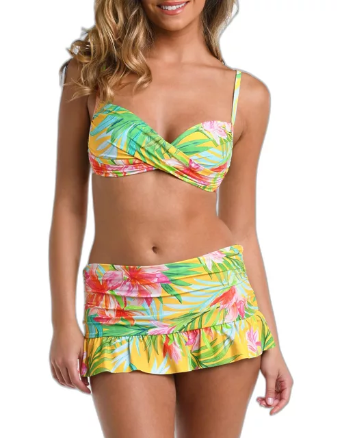 Calypso Blooms Wrap Bikini Top