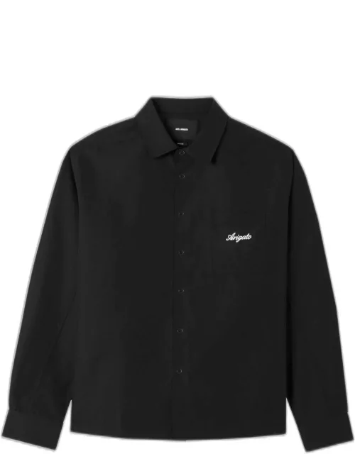 Axel Arigato Flow Overshirt Black shirt with chest pocket and logo - Flow overshirt