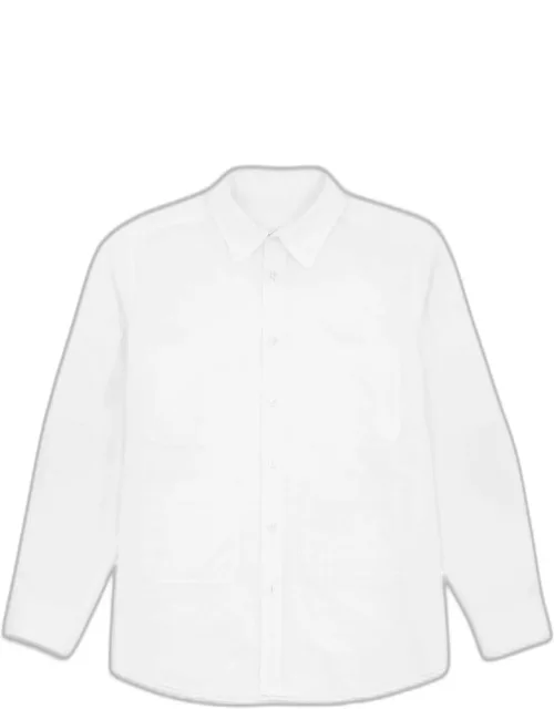 MM6 Maison Margiela Camicia A Maniche Lunghe White poplin shirt with front pocket