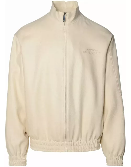 GCDS Ivory Linen Blend Jacket