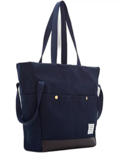 Thom Browne Cotton Pocket Tote Bag