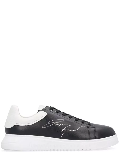 Emporio Armani Signature Logo-printed Low-top Sneaker